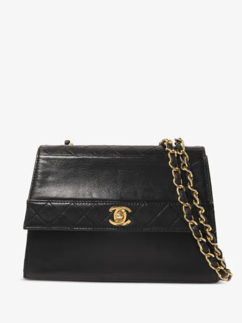 CHANEL Pre-Owned Trapezförmige Schultertasche mit CC Lock