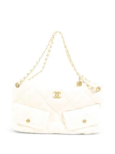 CHANEL Pre-Owned diamond-quiting interlocking-CC shoulder bag