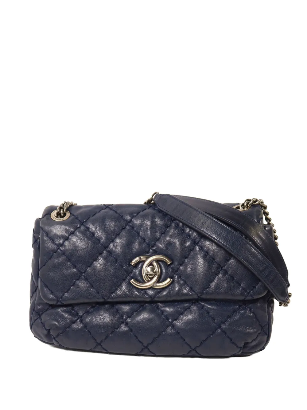 CHANEL Pre-Owned CC turn-lock Classic Flap shoulder bag - Blu