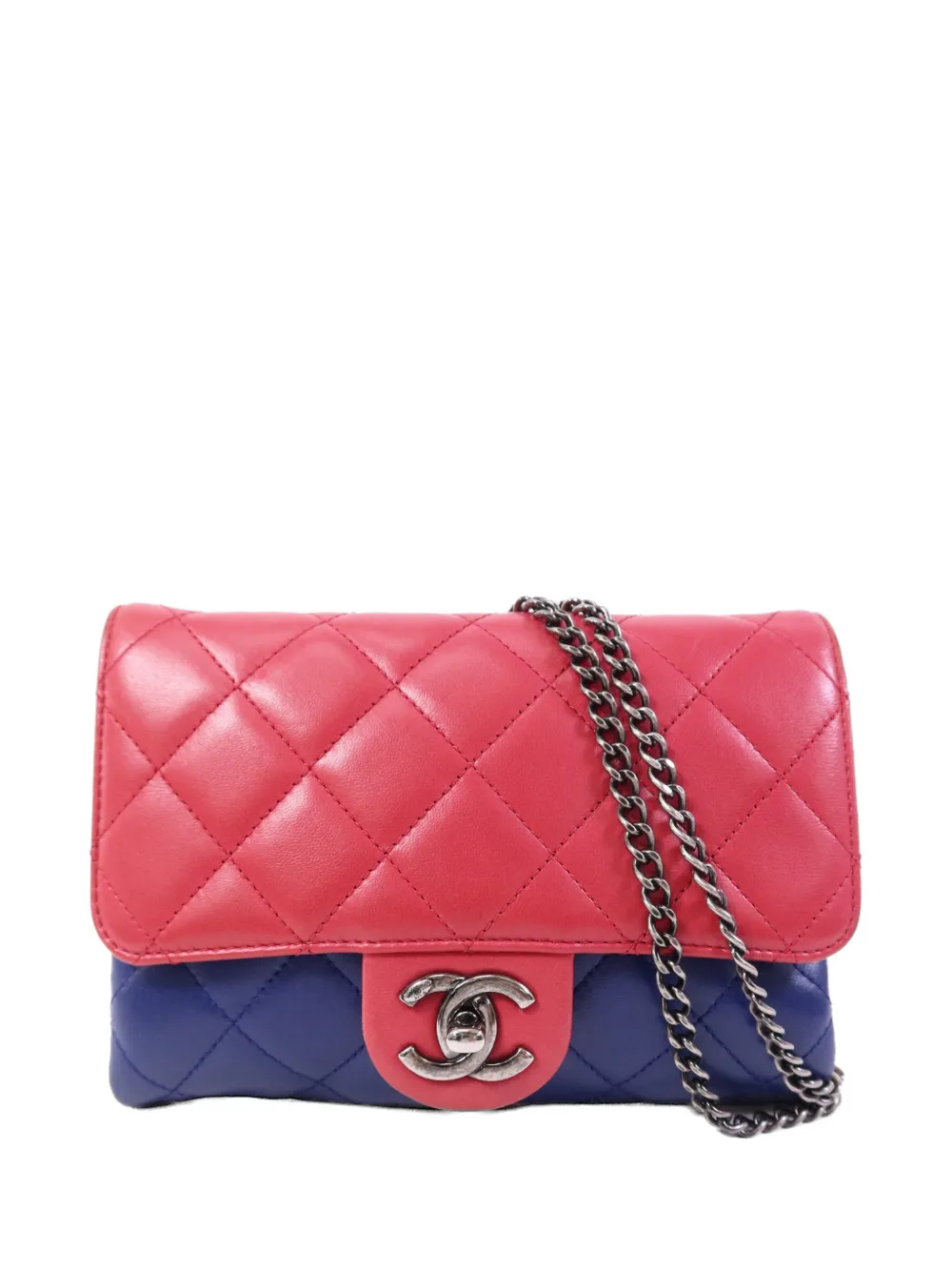 CHANEL Pre-Owned chain-strap shoulder bag - Blu