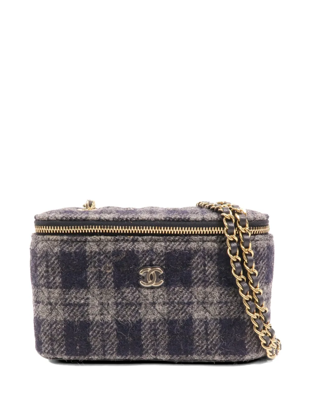 CHANEL Pre-Owned CC logo-plaque Vanity Case shoulder bag - Blu