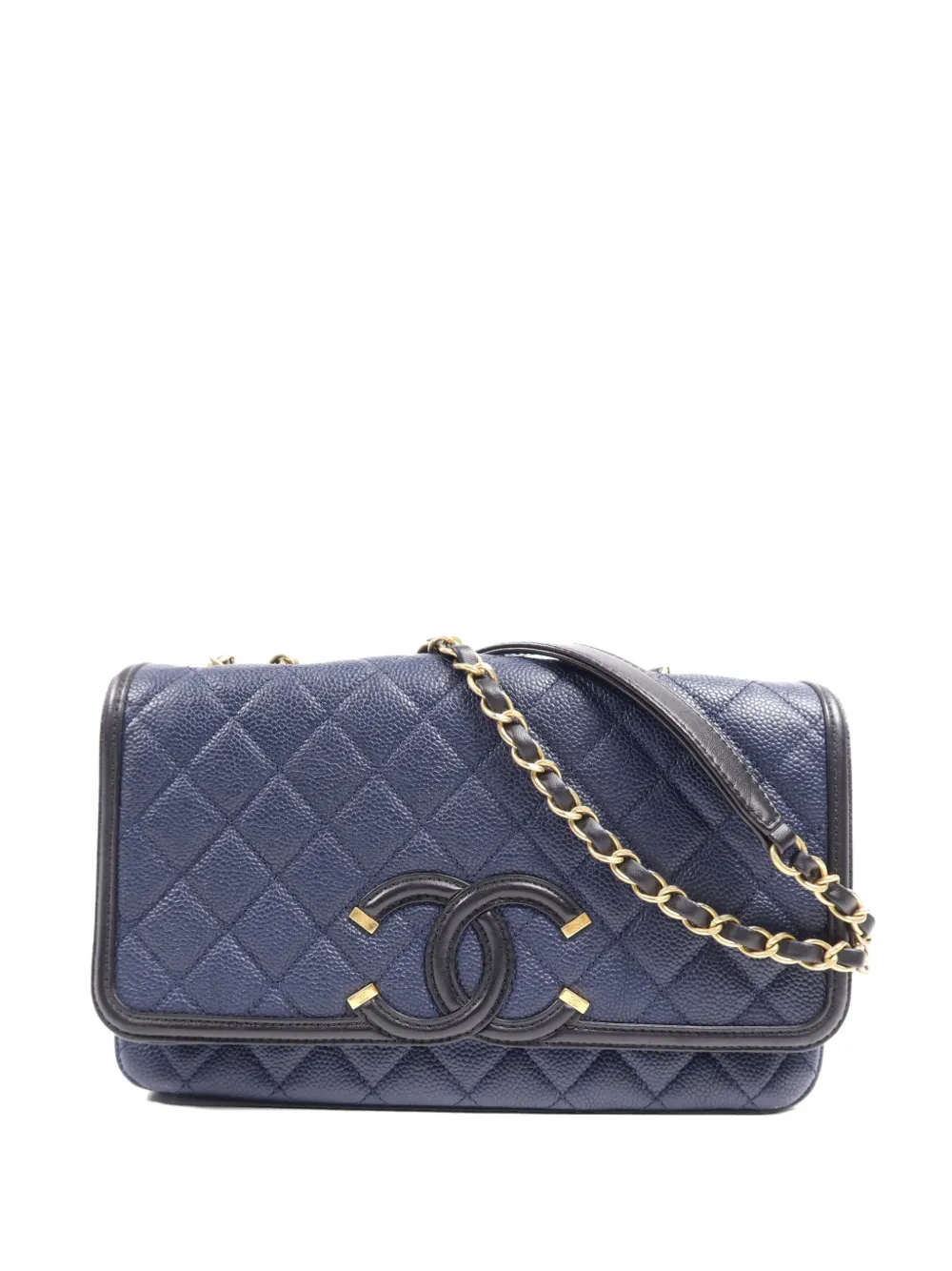 CHANEL Pre-Owned Filigree CC shoulder bag - Blue