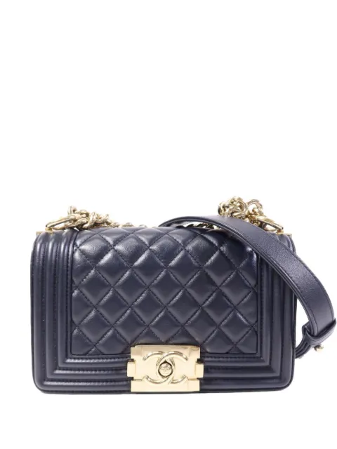 CHANEL Pre-Owned 20 Boy chain-strap lambskin shoulder bag