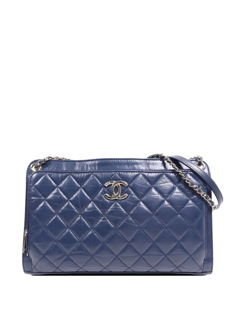 CHANEL Pre-Owned quilted CC-logo shoulder bag - Blu