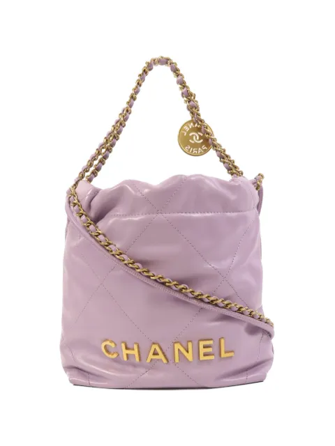 CHANEL Pre-Owned Kleine 22 bucket-tas