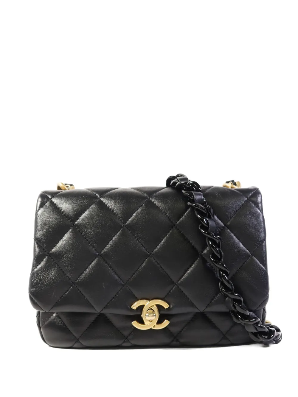CHANEL Pre-Owned CC turn-lock quilted shoulder bag - Black