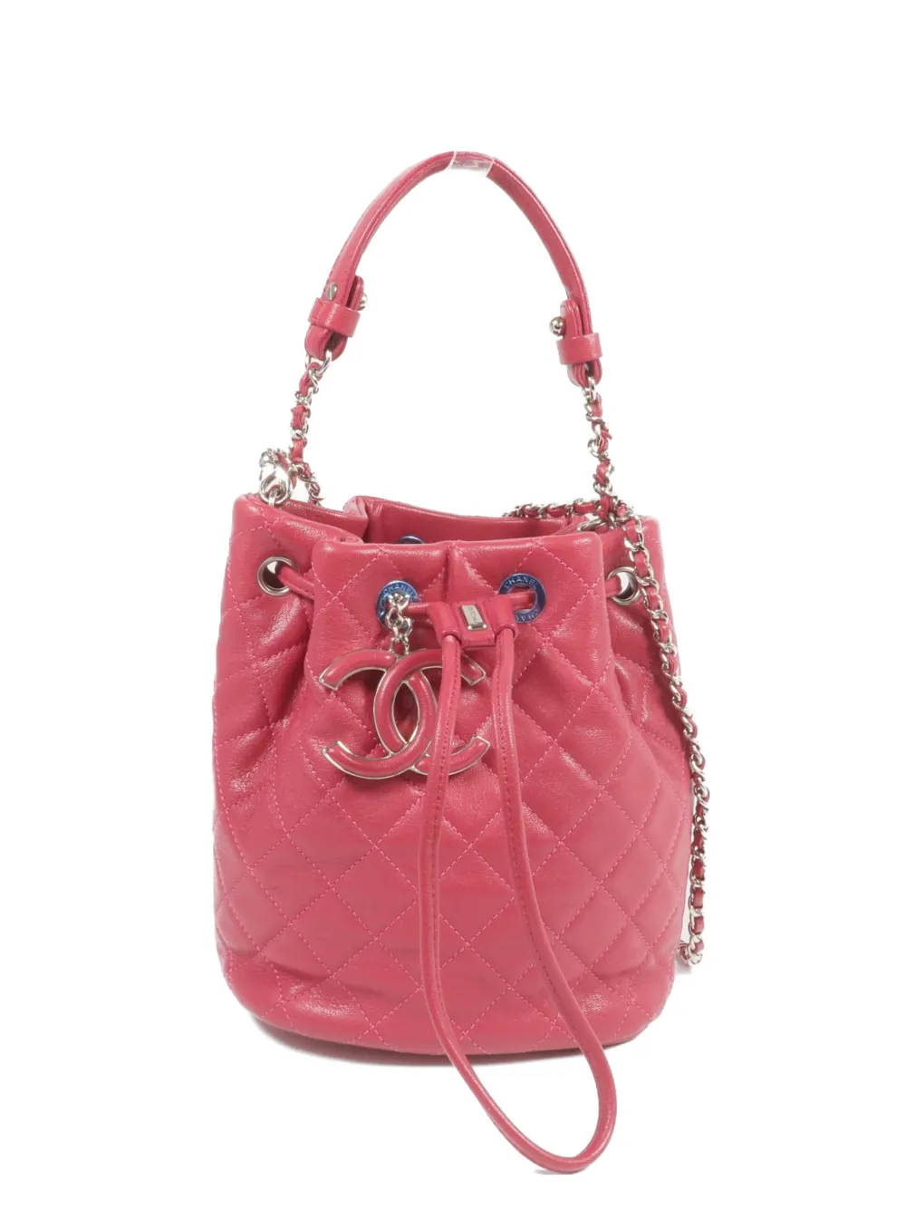 CHANEL Pre-Owned CC chain-link bucket bag - Rosa