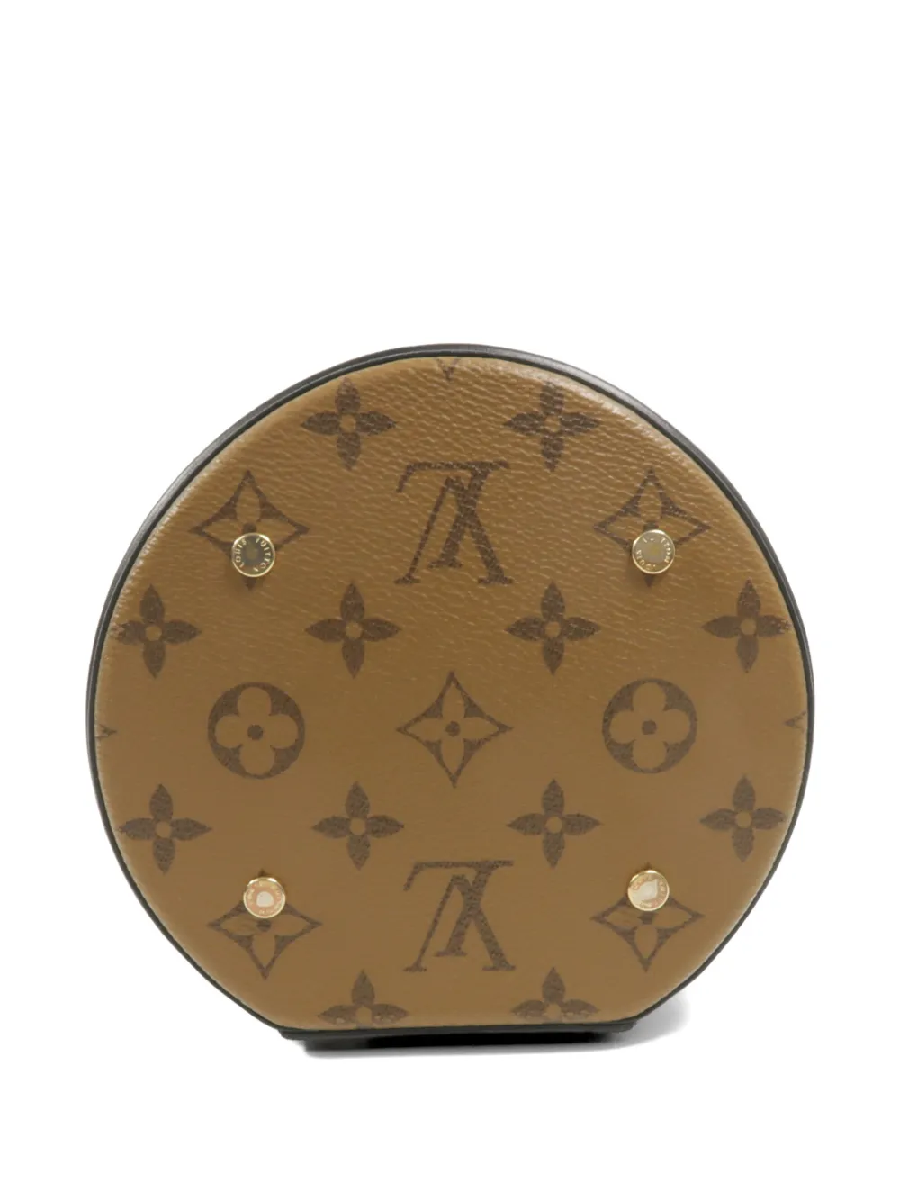 Louis Vuitton Pre-Owned Cannes Monogram Reverse canvas bucket-tas Bruin