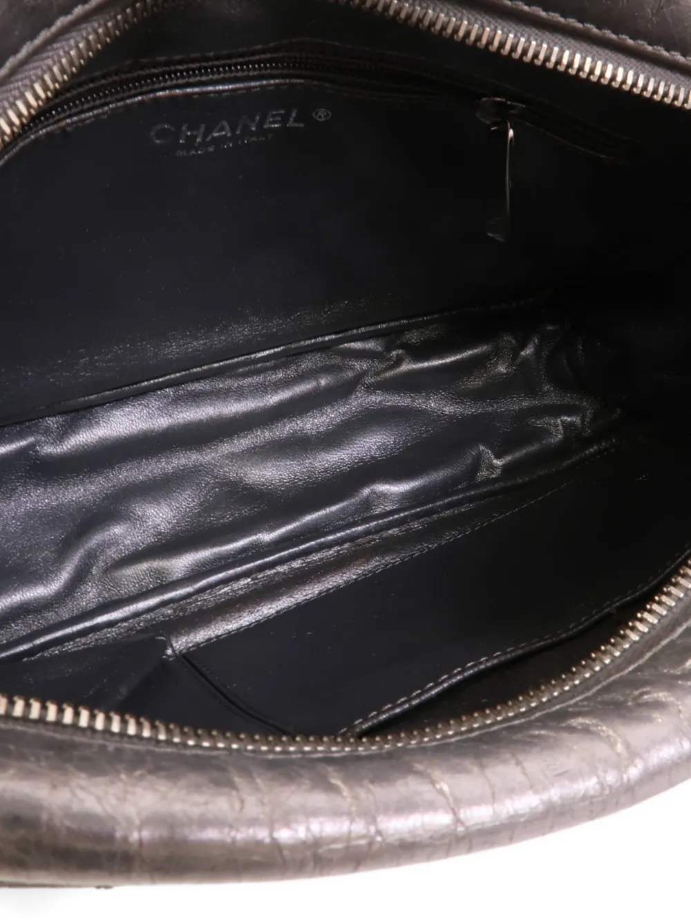 CHANEL Pre-Owned 2.55 diamantvormig gewatteerde schoudertas Grijs