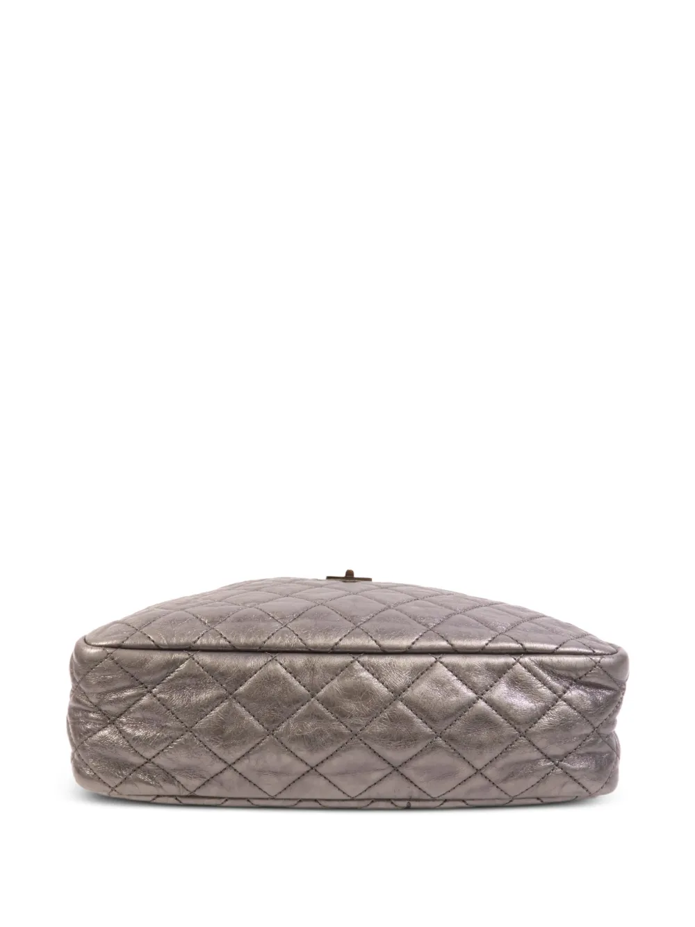 CHANEL Pre-Owned 2.55 diamantvormig gewatteerde schoudertas Grijs