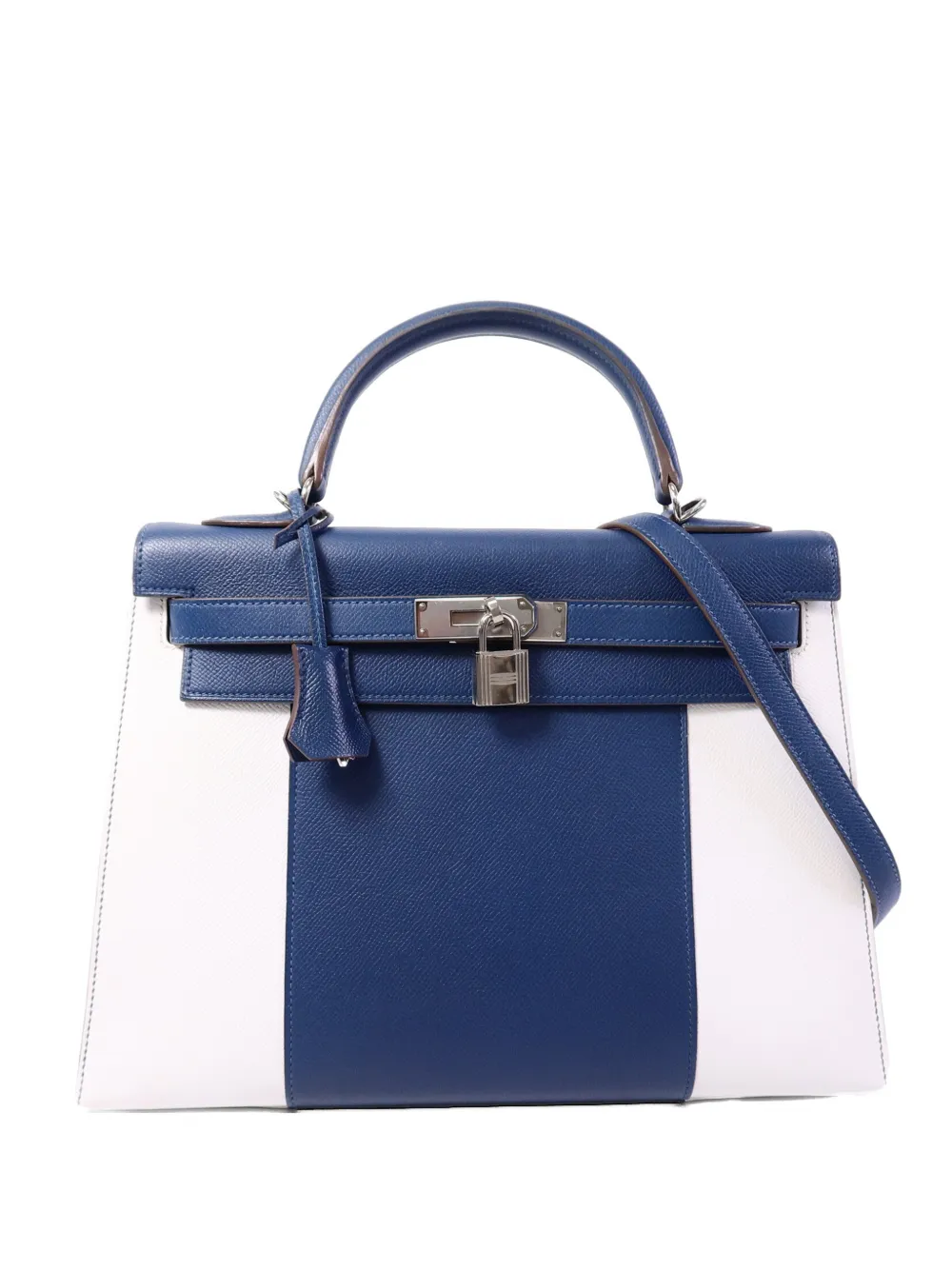 Hermès Pre-Owned 32 Kelly leather tote bag - Blu