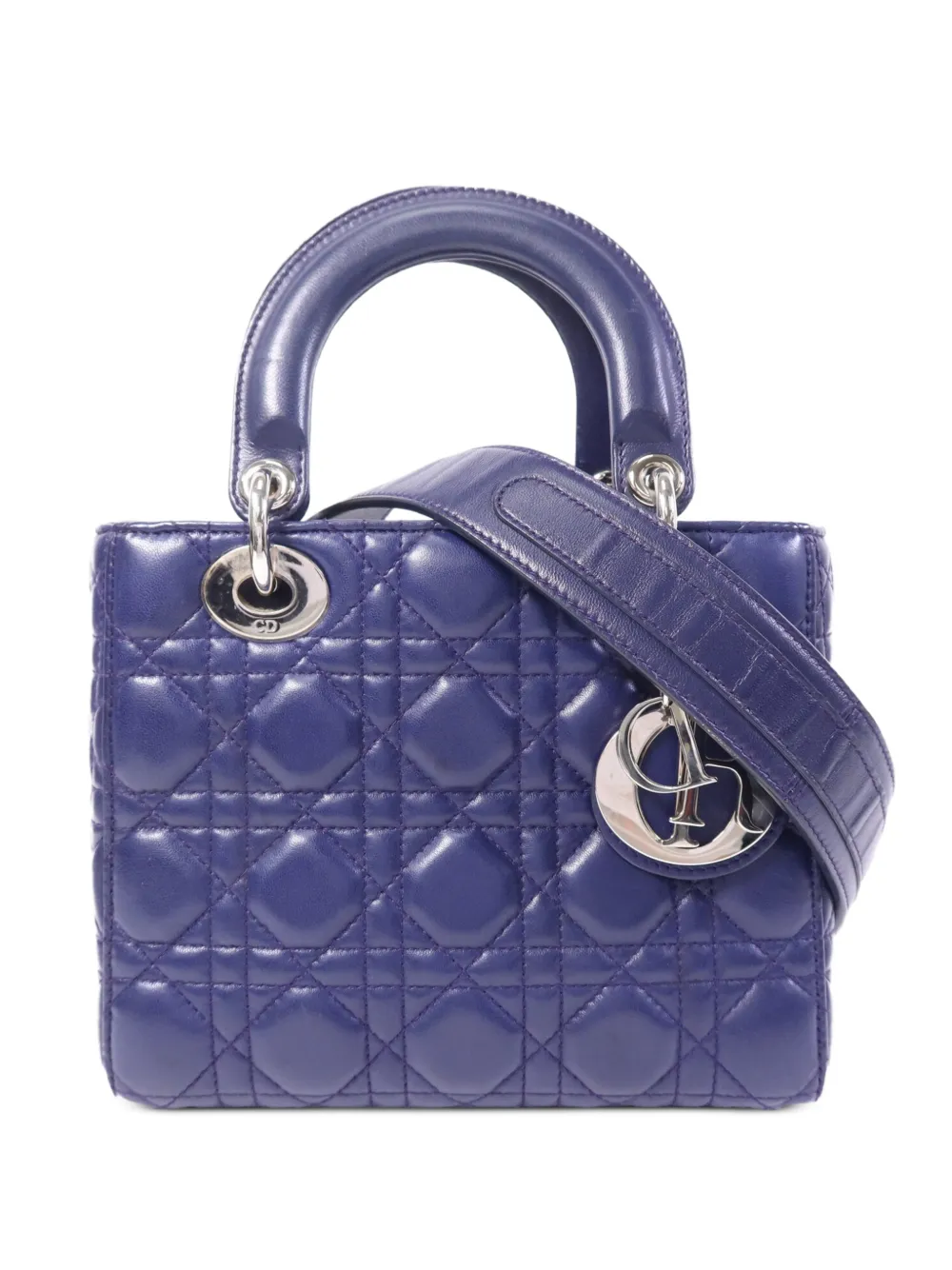 Christian Dior Pre-Owned small Lady Dior tote bag - Blu