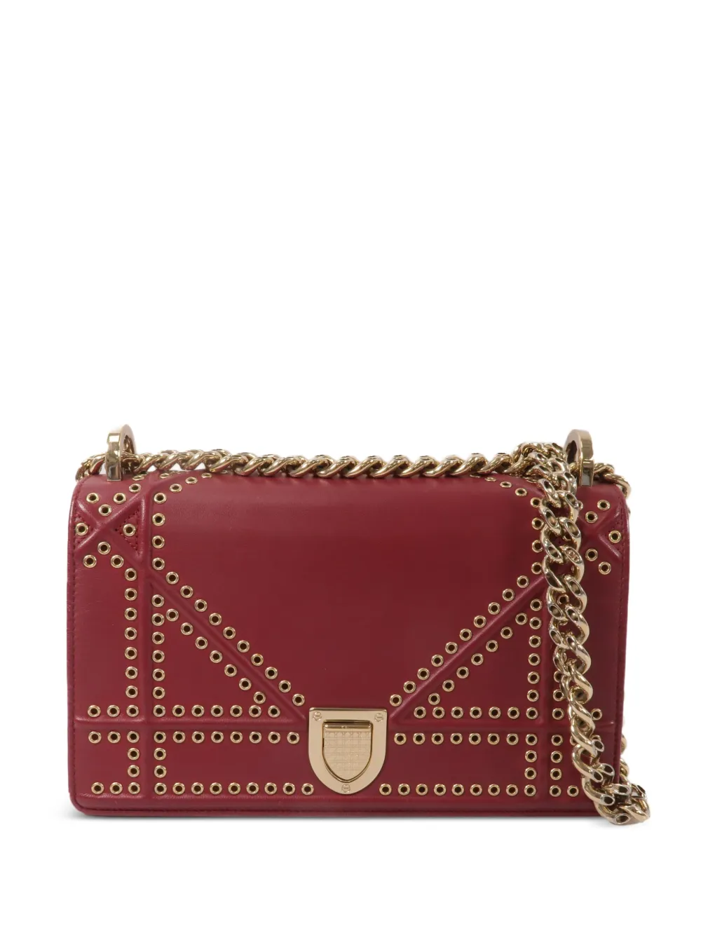 Christian Dior Pre-Owned Diorama eyelet-embellished shoulder bag - Red