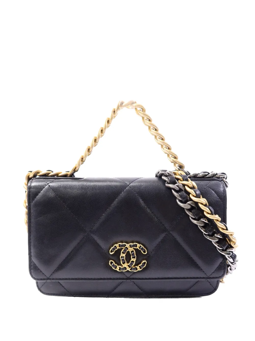 CHANEL Pre-Owned Chanel 19 wallet-on-chain shoulder bag - Nero