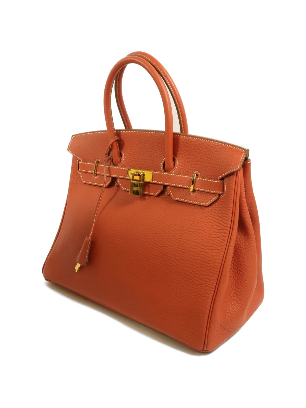 Hermès Pre-Owned 35 Birkin Fjord leren shopper Oranje