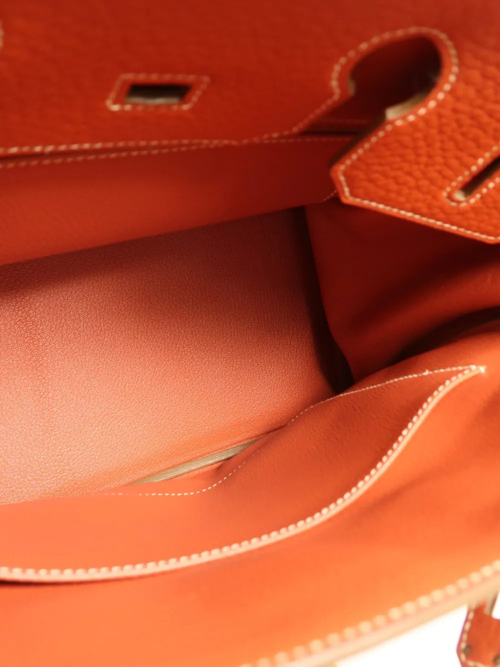 Hermès Pre-Owned 35 Birkin Fjord leren shopper Oranje