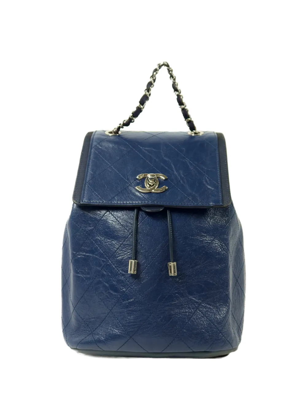 CHANEL Pre-Owned CC turn-lock chain backpack - Blu