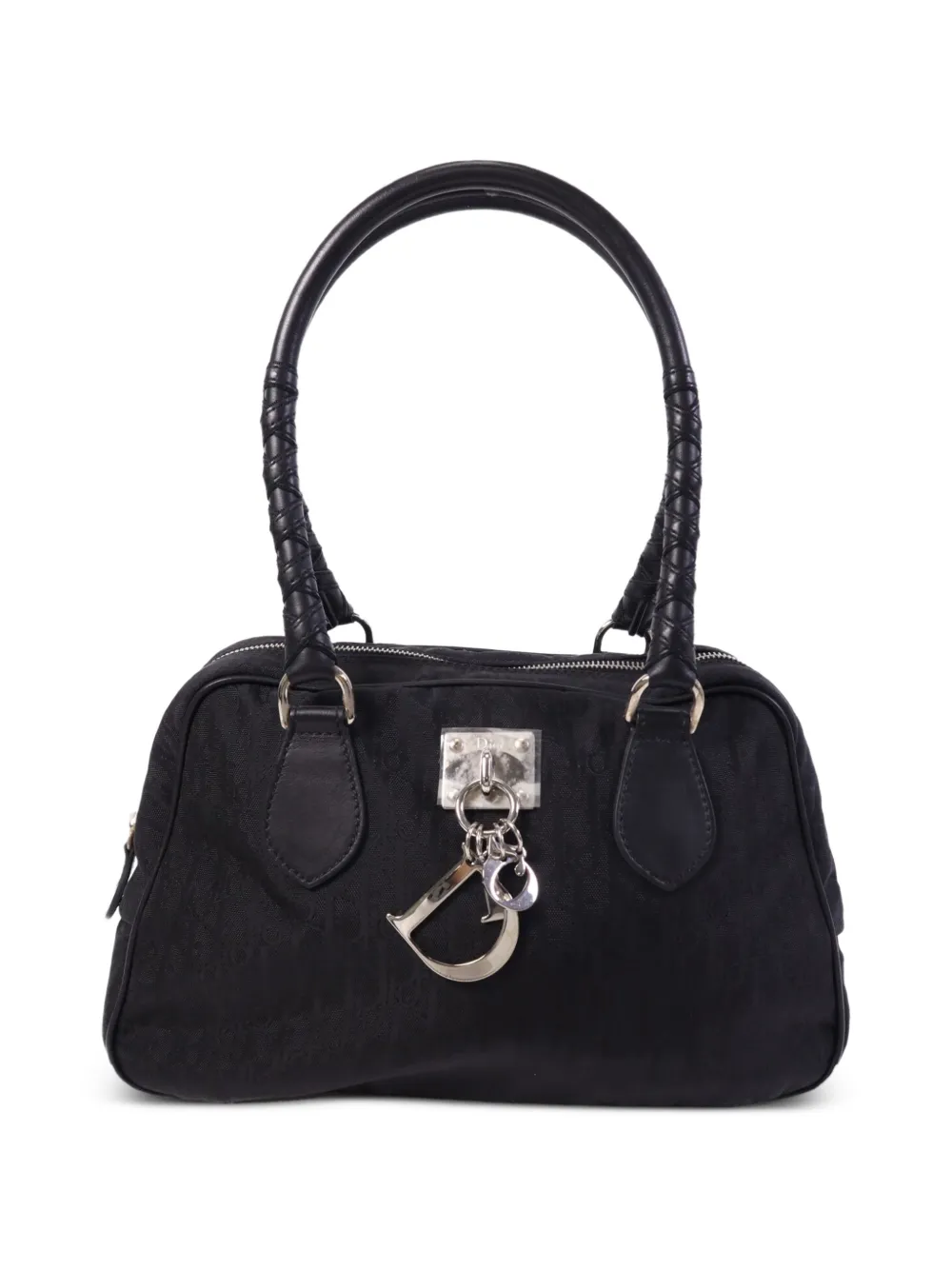 Christian Dior Pre-Owned Trotter logo-charm tote bag - Black