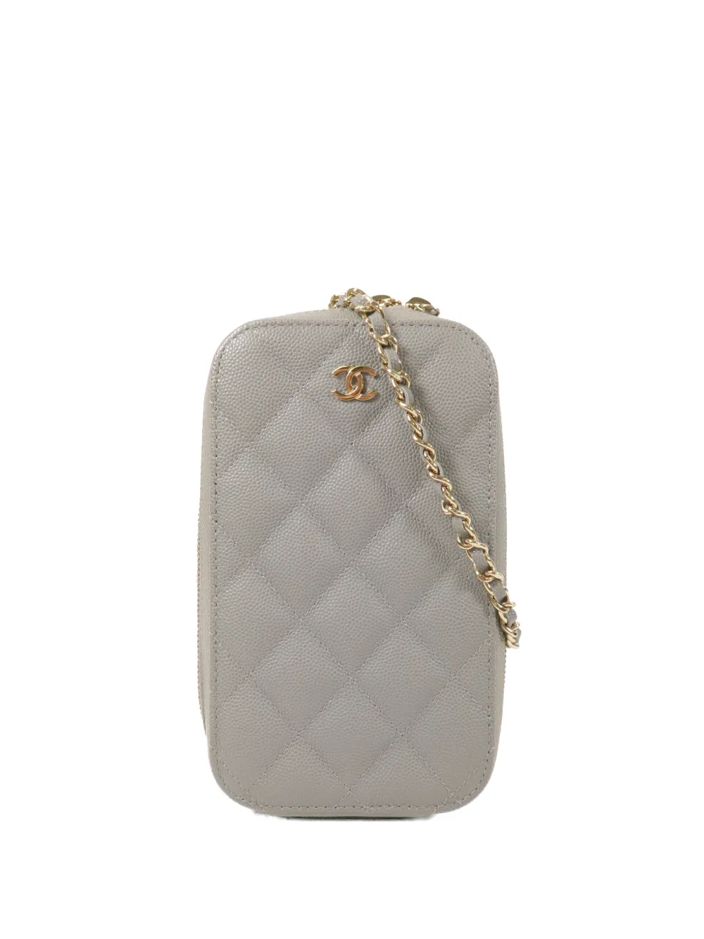CHANEL Pre-Owned CC diamond-quilted shoulder bag - Grigio