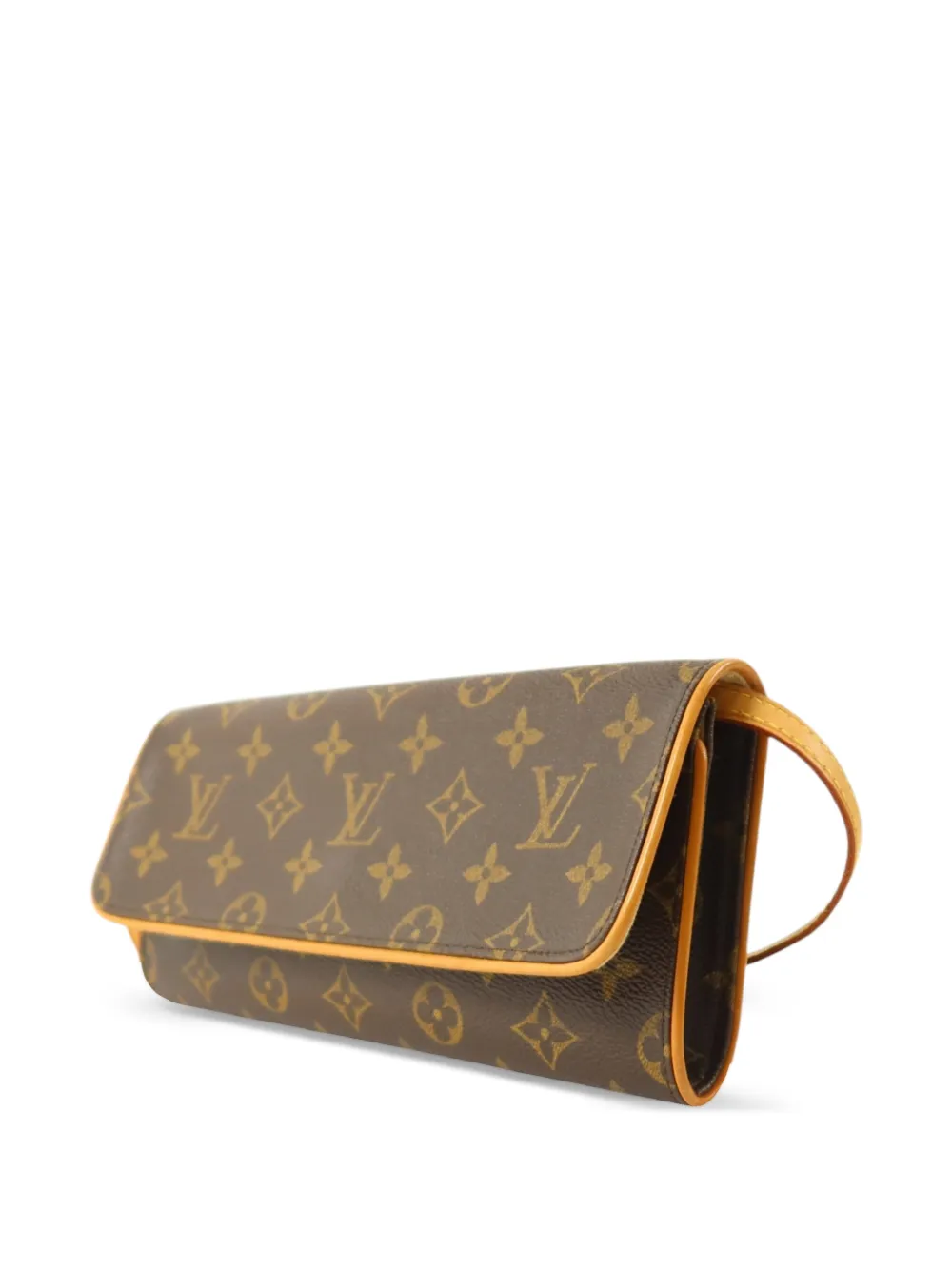 Louis Vuitton Pre-Owned GM Pochette Twin schoudertas met monogram canvas Bruin