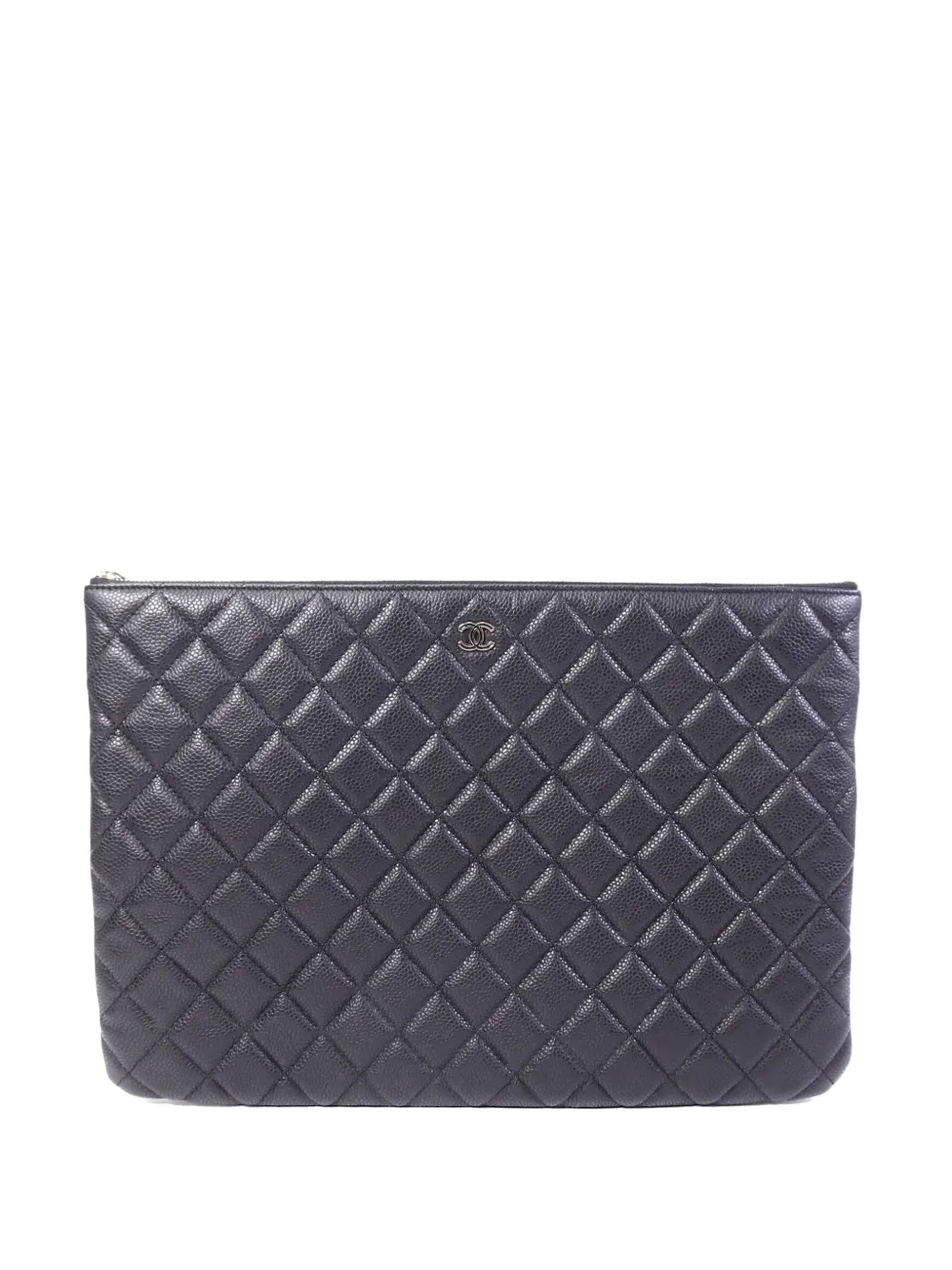 CHANEL Pre-Owned O Case quilted clutch bag - Black