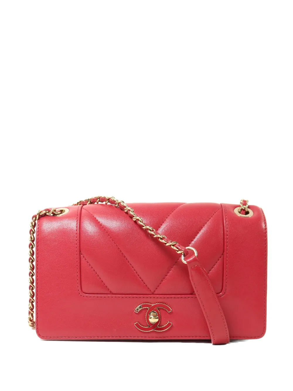 CHANEL Pre-Owned CC turn-lock shoulder bag - Rosso
