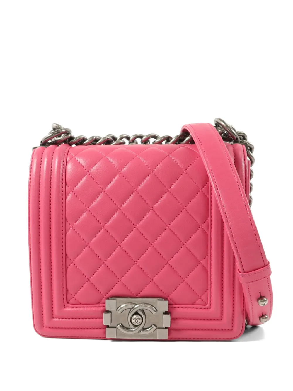 CHANEL Pre-Owned Boy quilted mini bag - Rosa