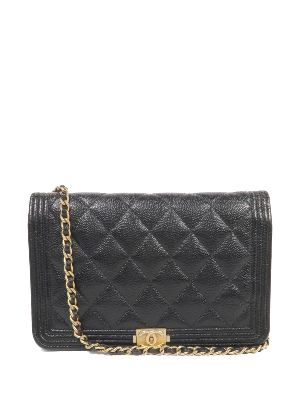 CHANEL Pre-Owned Boy Wallet on Chain calfskin shoulder bag - Black