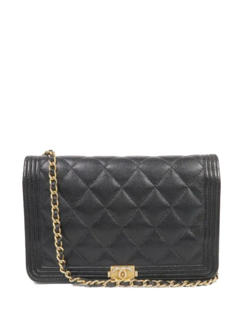 CHANEL Pre-Owned Boy Wallet on Chain calfskin shoulder bag
