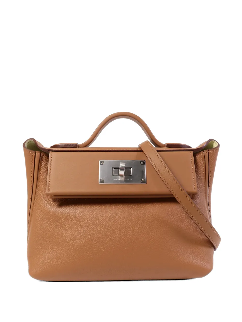 Hermès Pre-Owned mini 24/24 leather tote bag - Marrone