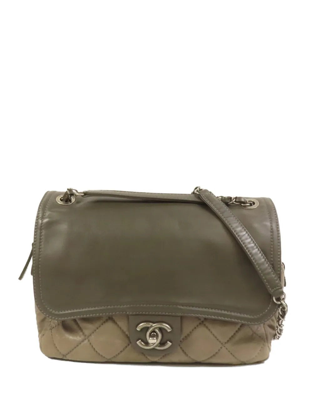 CHANEL Pre-Owned CC turn-lock quilted shoulder bag - Neutrals