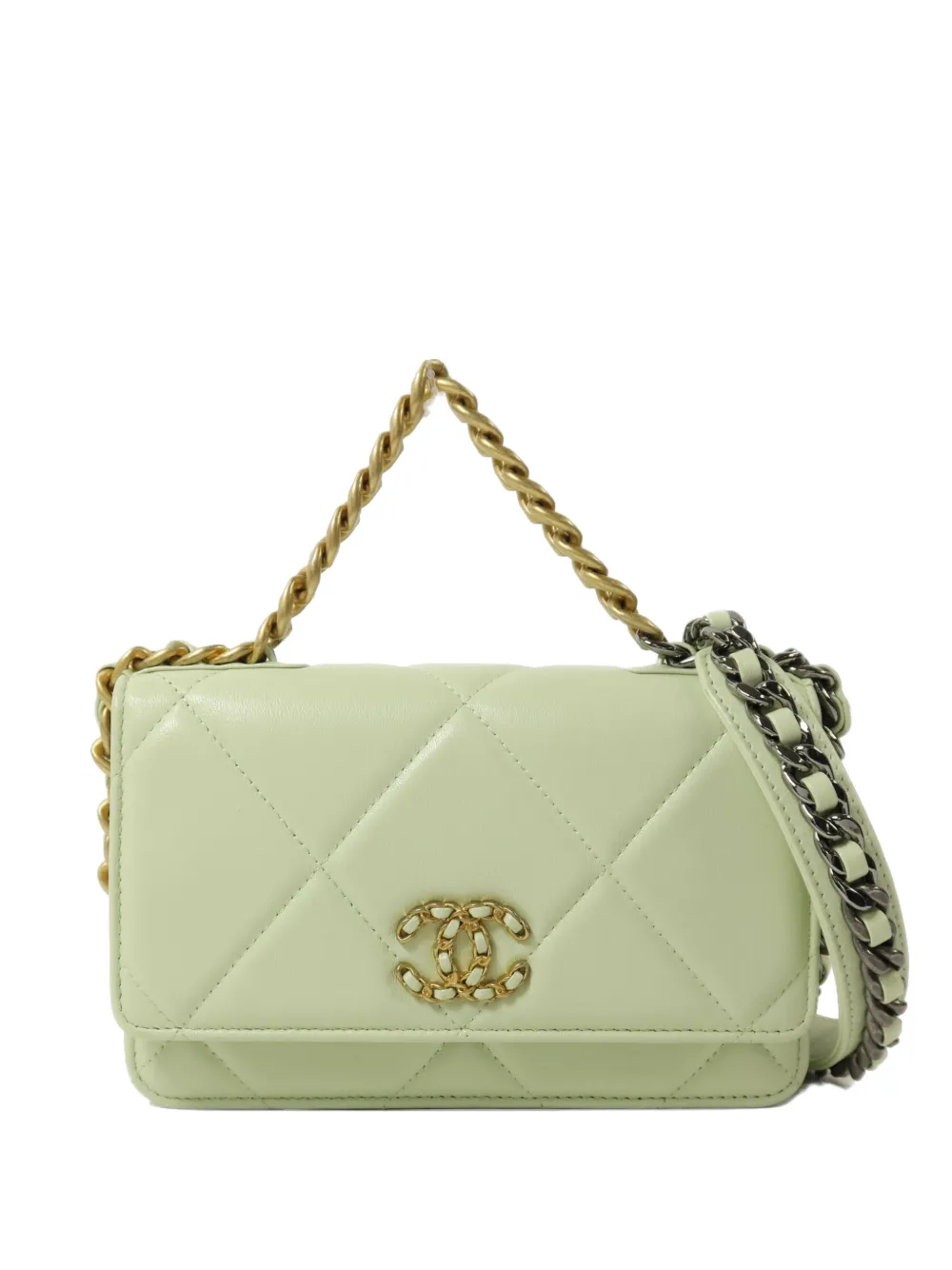 CHANEL Pre-Owned Chanel 19 CC shoulder bag - Verde