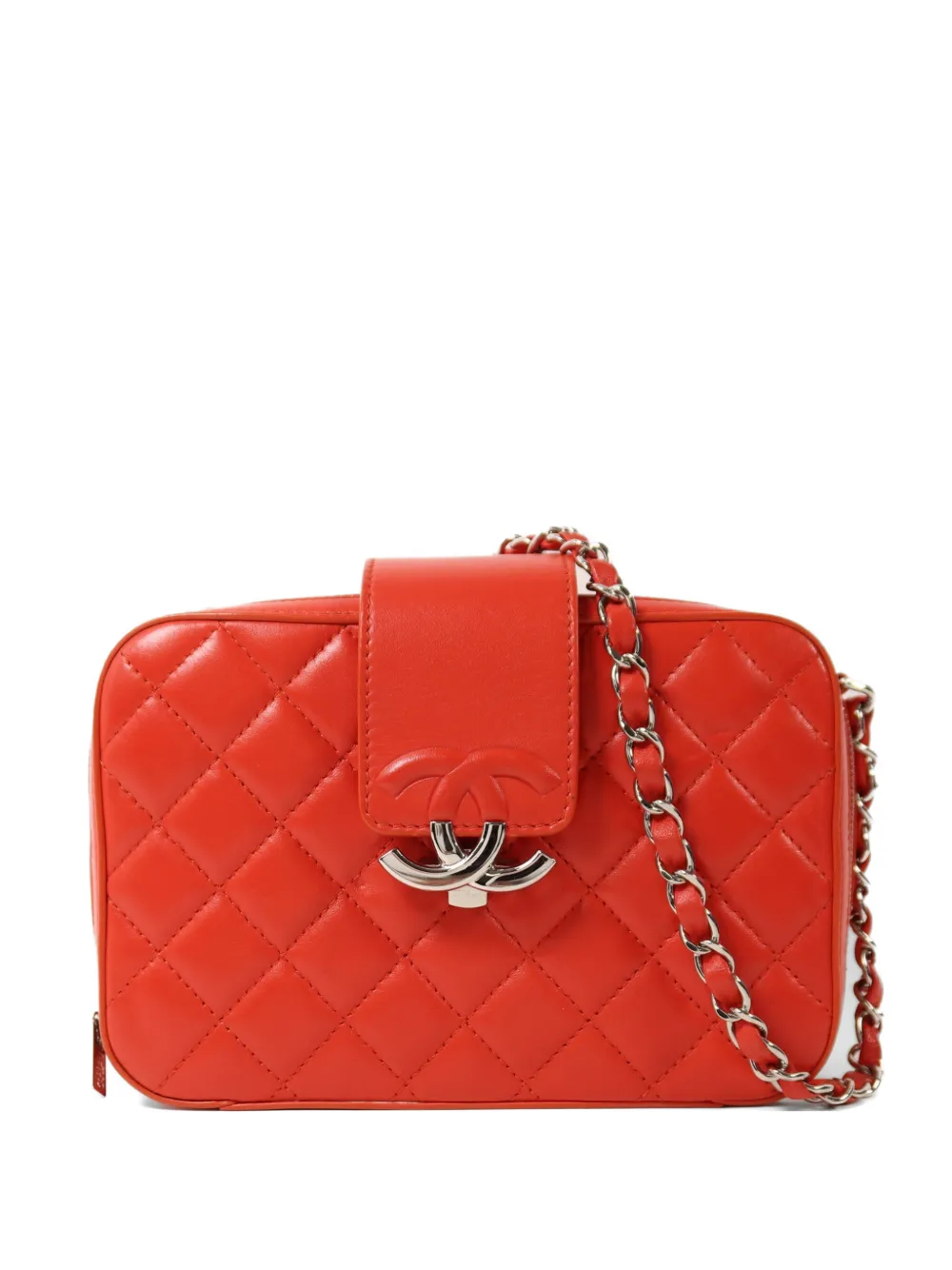 CHANEL Pre-Owned CC turn-lock quilted shoulder bag - Rosso
