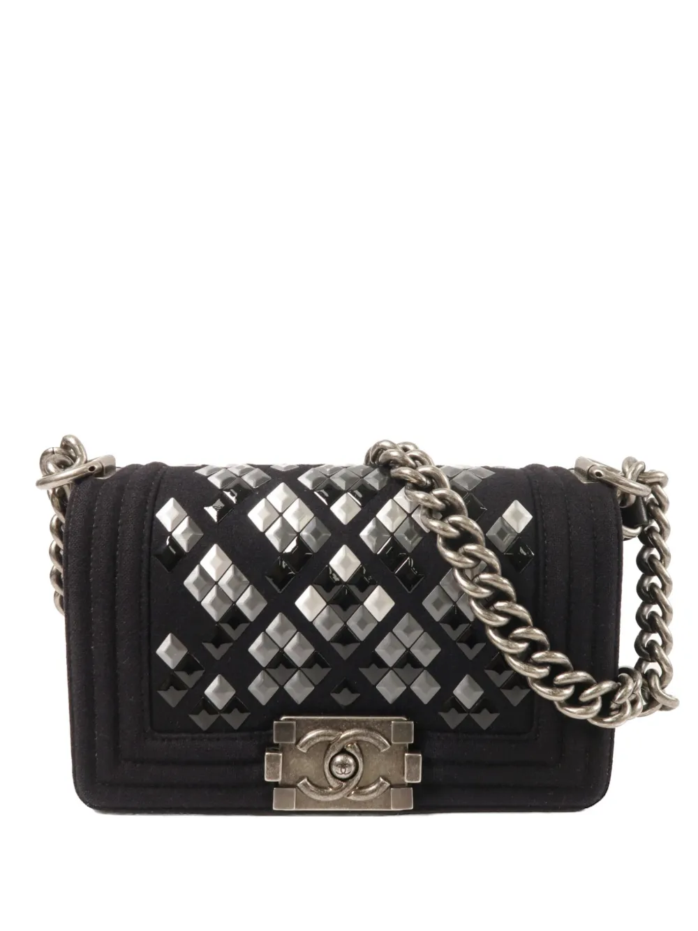 CHANEL Pre-Owned 20 Mosaic Boy chain-strap shoulder bag - Nero
