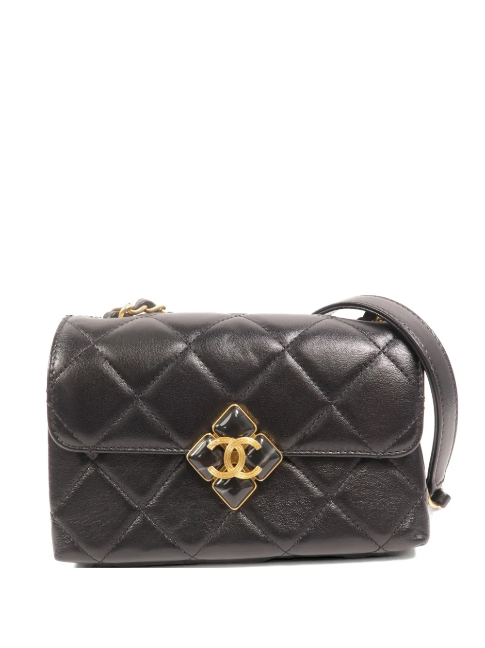 CHANEL Pre-Owned CC diamond-quilted shoulder bag - Nero