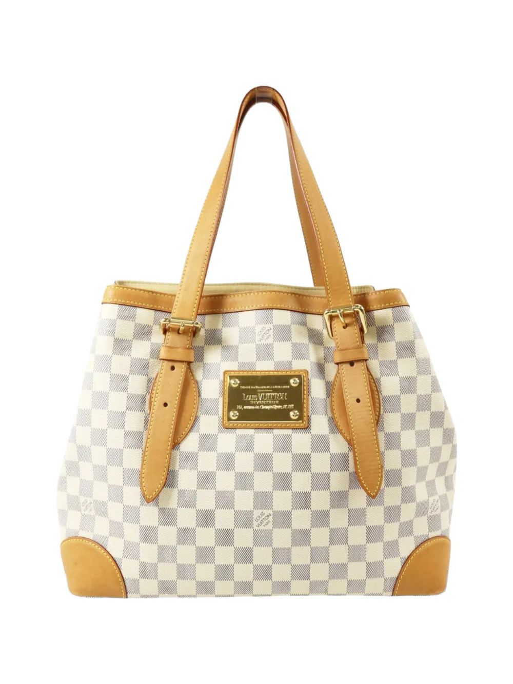 Louis Vuitton Pre-Owned MM Hampstead Damier Azur tote bag - Bianco