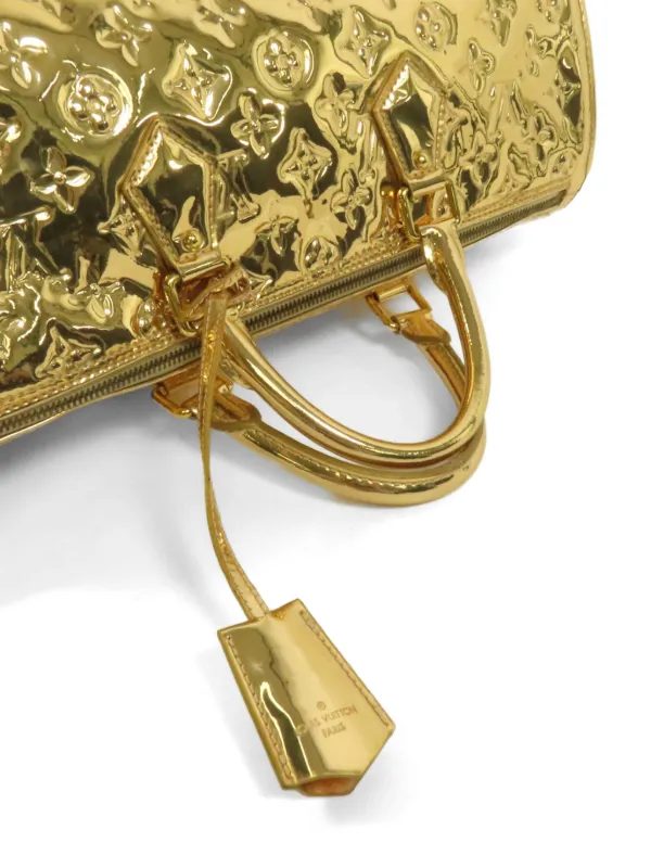 Louis Vuitton Pre-Owned Monogram Miroir Speedy 35 Handbag | Gold