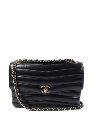 CHANEL Pre-Owned 1992 ベルベット キルティング ショルダーバッグ