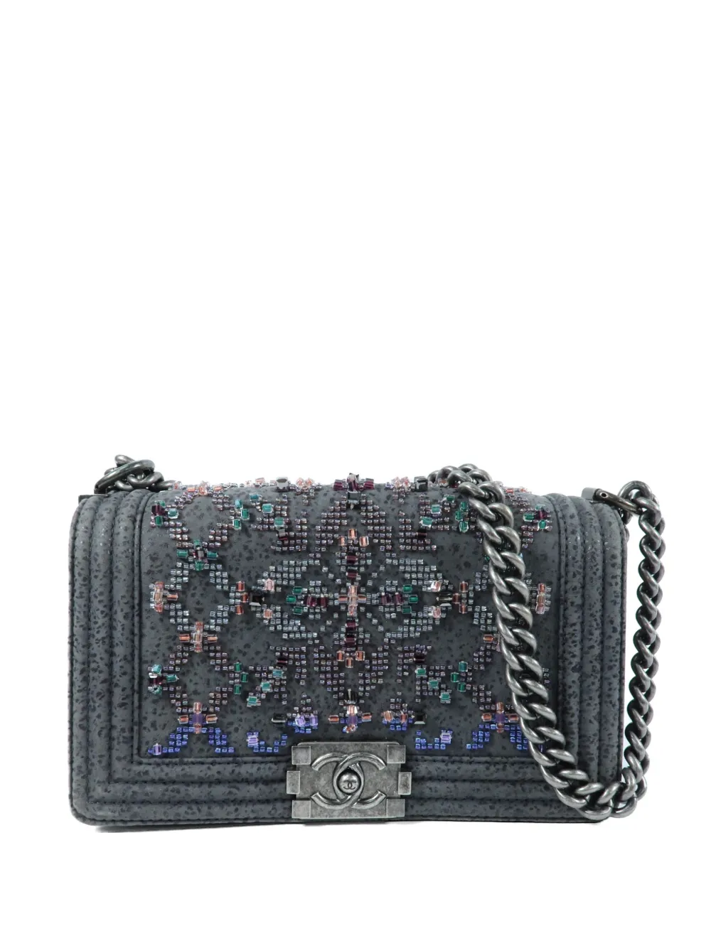 CHANEL Pre-Owned 25 Boy CC turn-lock shoulder bag - Grigio