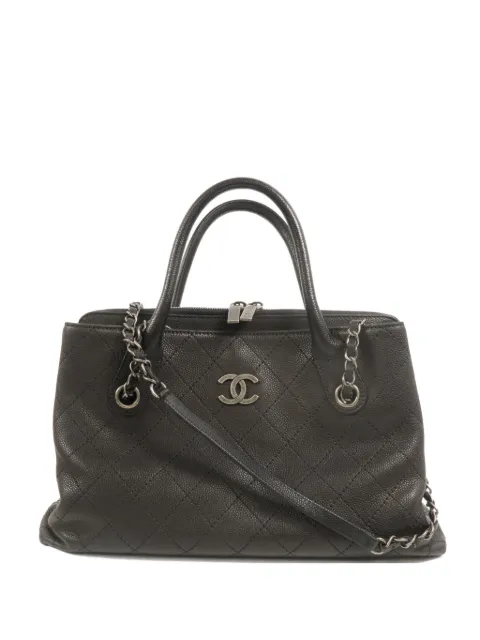 CHANEL Pre-Owned diamond-quilting tote bag