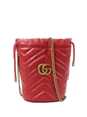 Gucci Pre-Owned GGマーモント トップハンドル フラップ マトラッセ