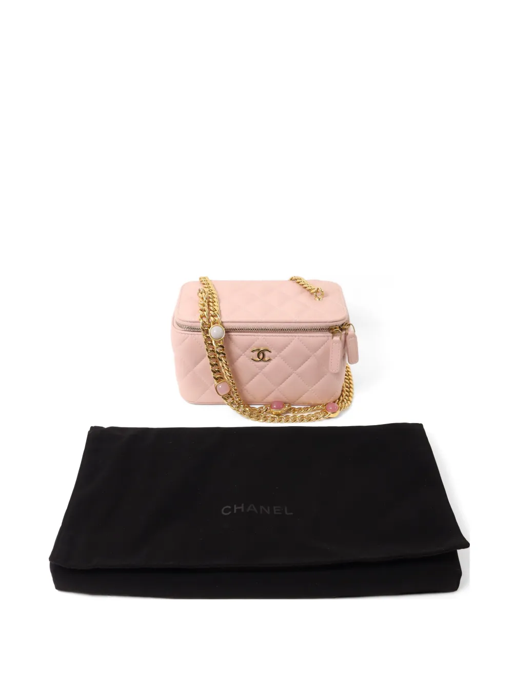 CHANEL Pre-Owned Vanity CC turn-lock quilted shoulder bag - Rosa