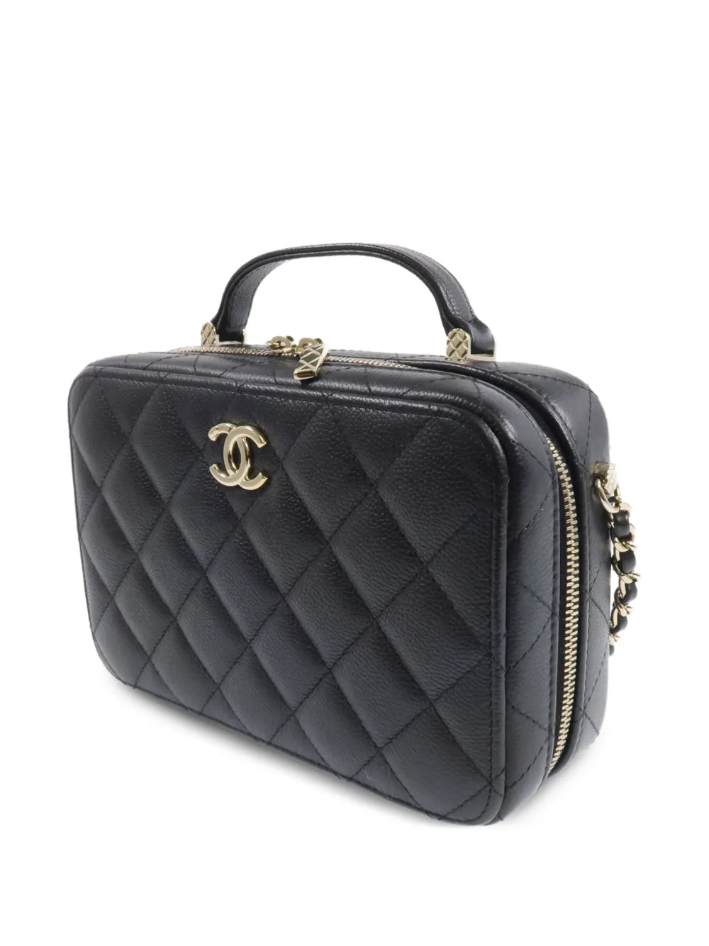CHANEL Pre-Owned Gewatteerde shopper met CC-draaislot Zwart