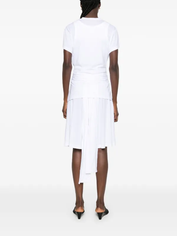 TOTEME tie-waist short-sleeve T-shirt | White | FARFETCH OM