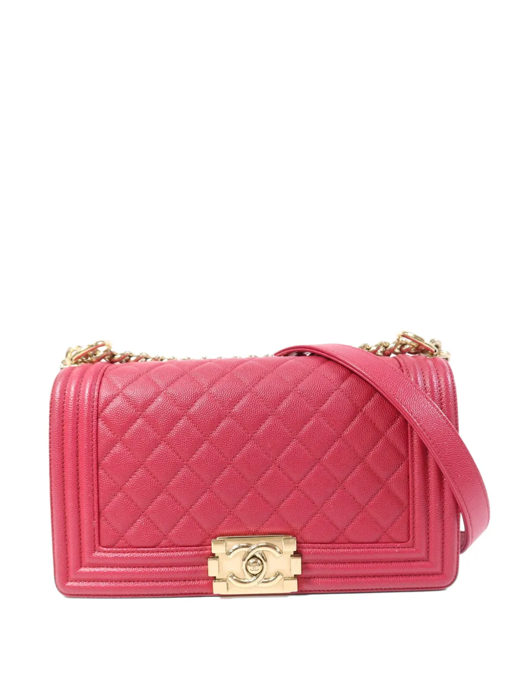 CHANEL Pre-Owned 25 Boy chain-strap shoulder bag - Pink