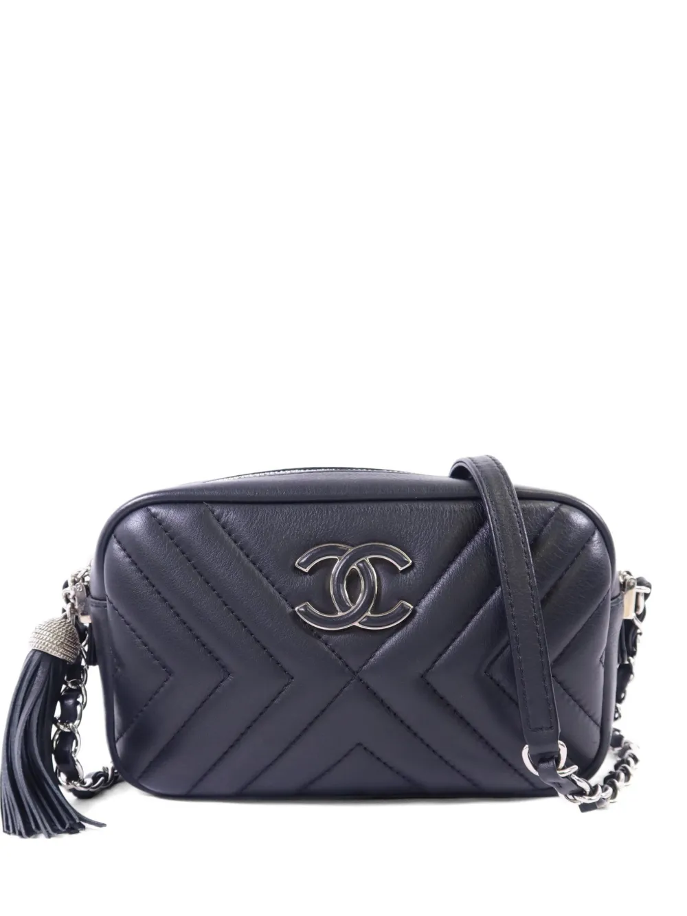 CHANEL Pre-Owned CC Camera chevron-quilted shoulder bag - Nero