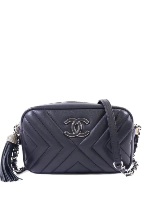 CHANEL Pre-Owned CC Camera chevron-quilted shoulder bag