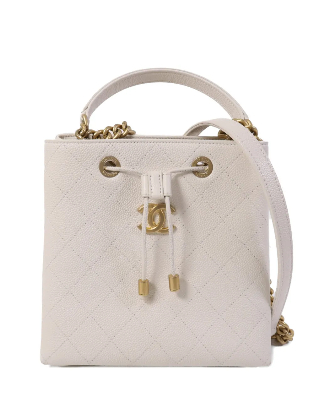 CHANEL Pre-Owned CC diamond-quilted shoulder bag - Toni neutri