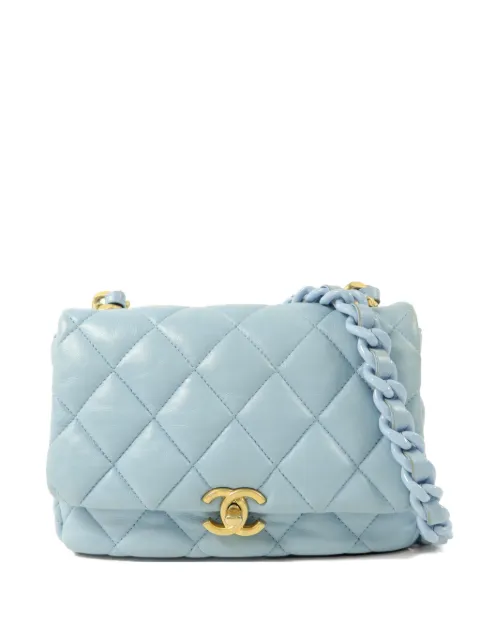 CHANEL Pre-Owned CC turn-lock flap leather shoulder bag