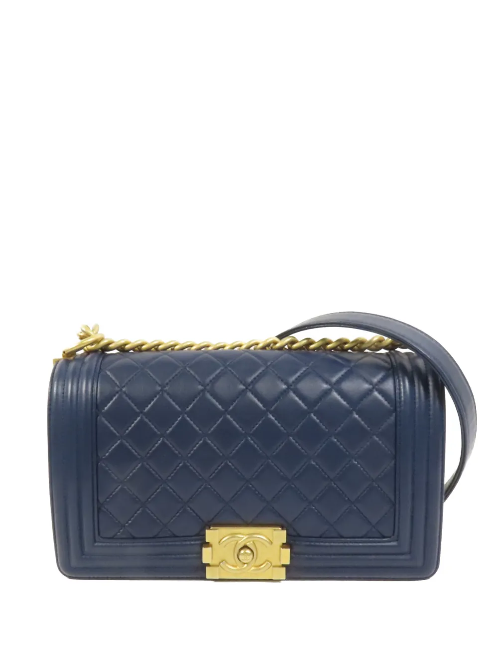 CHANEL Pre-Owned Boy 25 quilted cross body bag - Blu